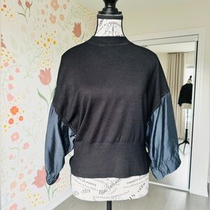 Club Monaco puff sleeve top- size Large